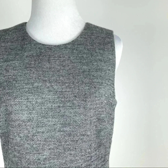 J crew Womens dress size 6 gray herringbone pencil wool blend E6067 - Picture 3 of 9